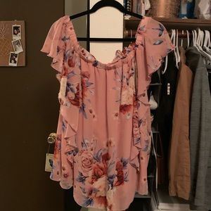 Pink Off The shoulder Blouse